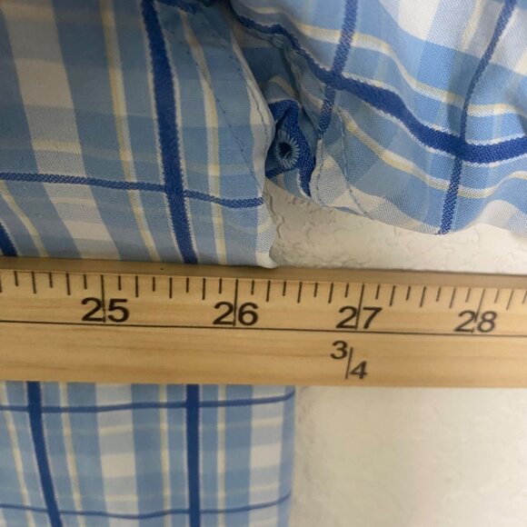 Ariat Pro Series Mens XXL Blue Plaid Short Sleeve Shirt Lightweight Western Work - Picture 6 of 7